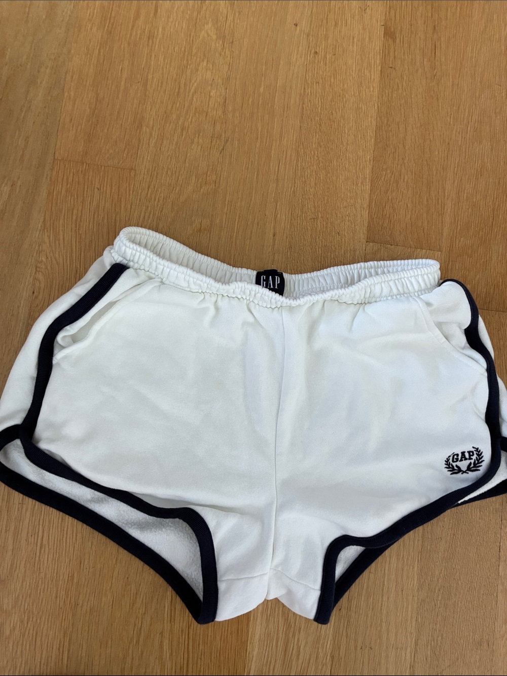 GAP White Shorts with Navy Trim Accents